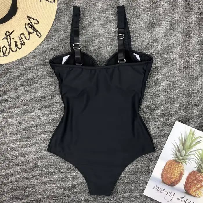 2025 nouveau Sexy noir blanc une pièce maillot de bain femmes body maillots