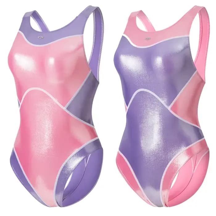 LEOHEX Lycra compétition maillot de bain une pièce body japonais brillant pour la natation et le fitness surf plongée