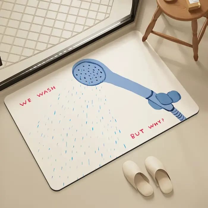 VIKAMA carrelage de salle de bain tapis de douche anti-dérapant absorbant l'eau tapis de zone de douche amusant Inspiration tapis décoratif décor à la maison