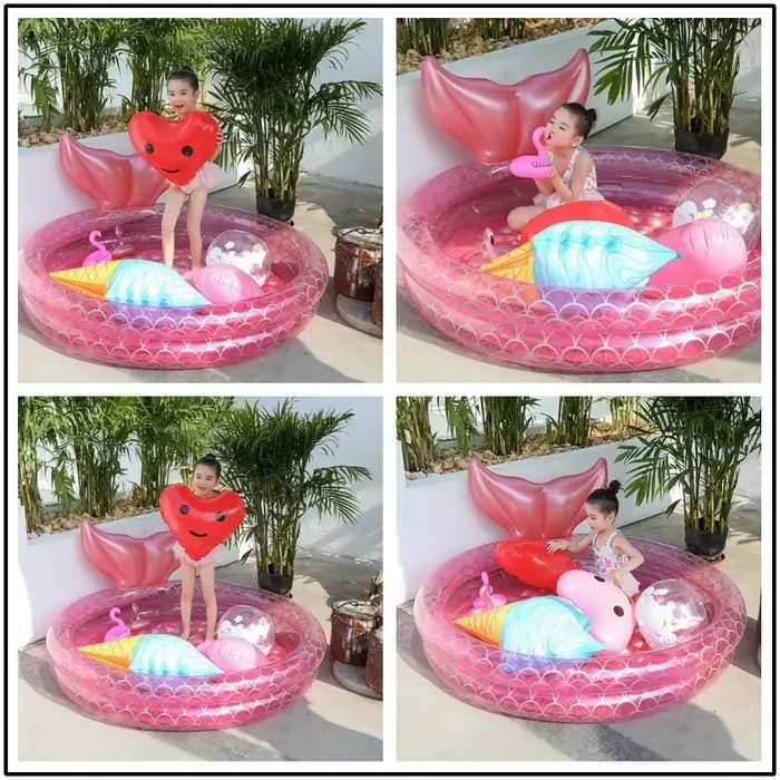 Piscine gonflable de sirène pour enfants