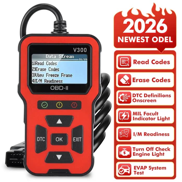 Lecteur de code OBD V300, outil de diagnostic automobile avec écran couleur, scanner automatique pour voitures, lecteur de code, vérification du voyant du moteur, scanner OBD2