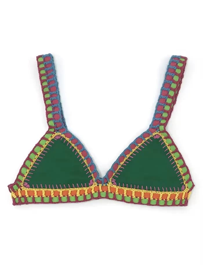 Vert Crochet Bikini ensemble femmes Maillot De Bain maillots De Bain maillots De Bain Feminino Bikinis Maillot De Bain Femme Badeanzug Damen Maillot De Bain