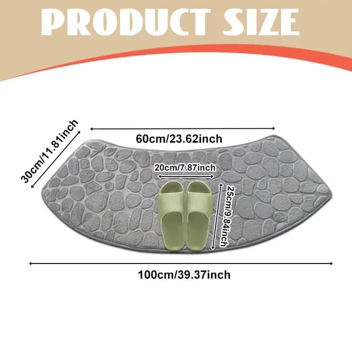 Tapis de bain en velours antidérapant 3D, pavé en relief, paillasson absorbant, pour porte, lavage en Machine, séchage rapide