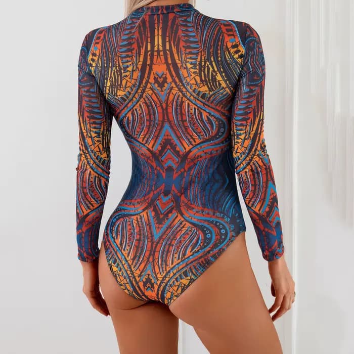 Maillots de bain pour femmes, manches longues, protection anti-UV, maillot de surf, bikini, maillot de bain d'été, maillot de bain une pièce, maillot de bain de plage