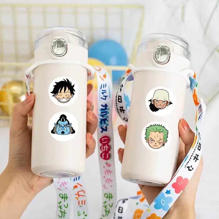 500 autocollants décoratifs Kawaii One Piece DIY en rouleau, étiquettes adhésives de dessins animés pour enfants, pour bonbons et jouets
