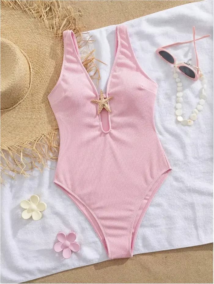 Maillot de bain une pièce rose 2026 pour femme