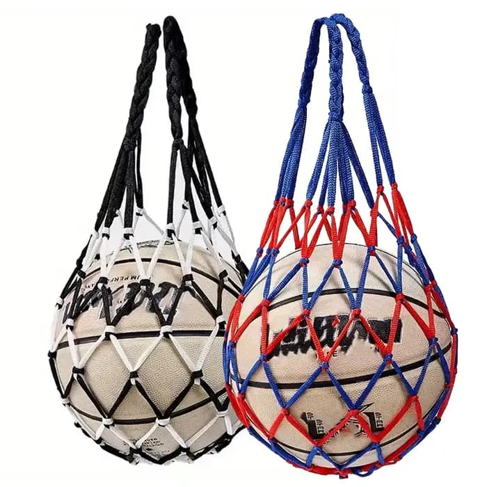 Sac de filet de basket-ball, filet tissé épais, rangement de basket-ball, sac de filet d'entraînement en Nylon Durable pour toutes sortes de balles 