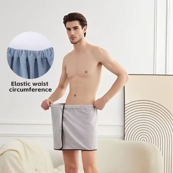 Jupe de bain à séchage rapide pour hommes – Serviette enveloppante en microfibre douce
