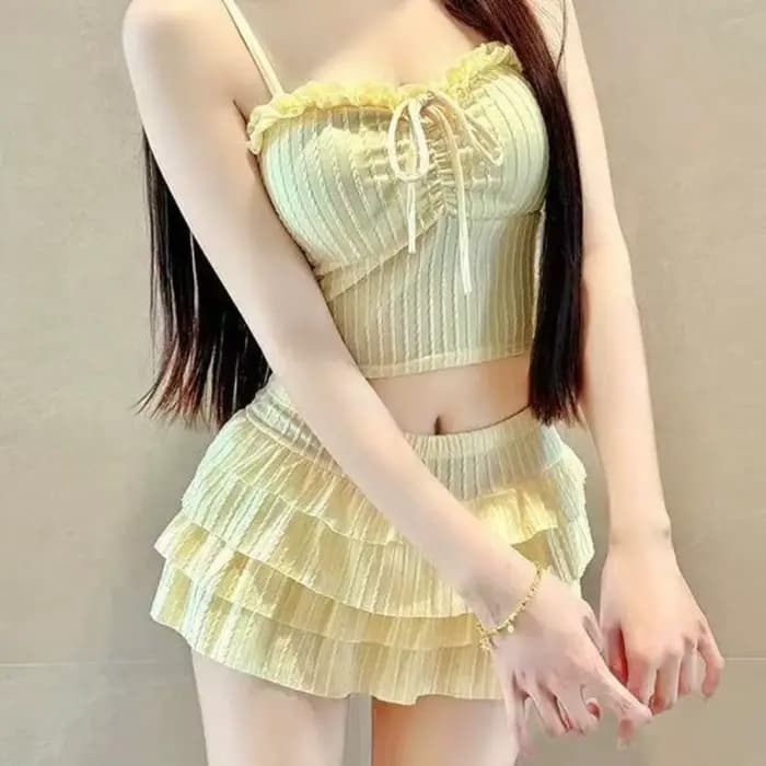 Maillot de bain rétro français à fleurs