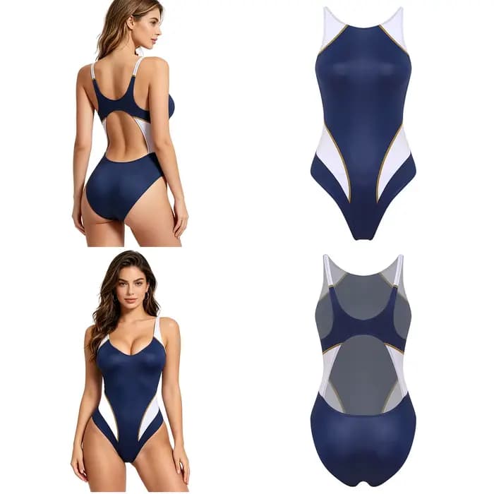 Maillot de bain athlétique une pièce pour femme