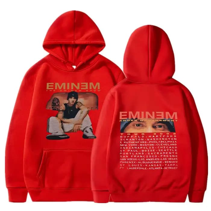 Eminem Anger Management Tour 2002 sweat à capuche Vintage Harajuku drôle Rick sweats à manches longues hommes femmes pull mode