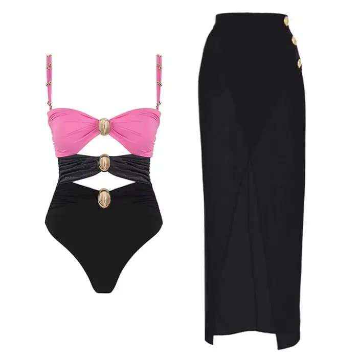 Hollowen-Maillot de bain une pièce