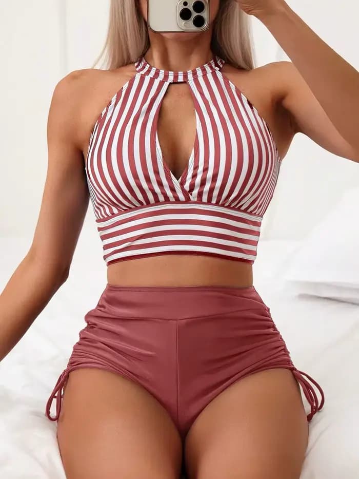 2026 Maillot de bain bikini femme à rayures