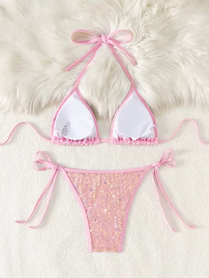 Ensemble de Bikini à paillettes brillantes 2025