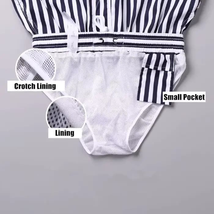 Desmiit Swimwear Short de bain pour homme avec doublure en maille