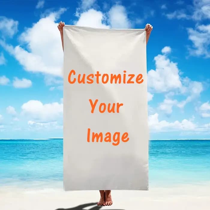 Serviette de plage personnalisée avec photo amusante