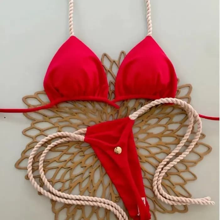 Sexy licou Bikini ensemble femmes maillot de bain deux pièces Triangle string