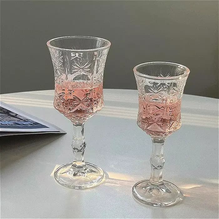 Verre à Champagne sculpté exquis 50ml/100ml, verre à Cocktail de luxe, tasse en verre à pieds hauts, tasse à vin doux, verrerie de fête