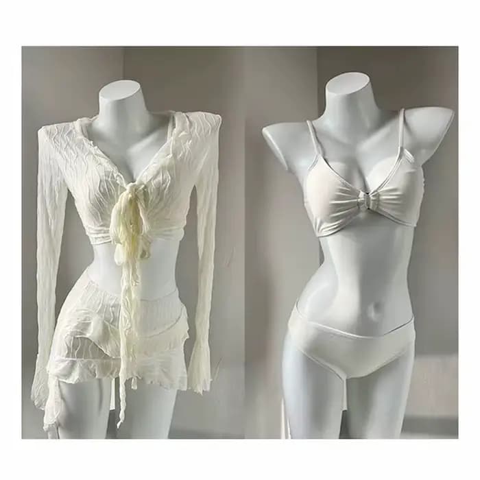 2025 nouveau ensemble de Bikini minceur conservateur ventre couvrant vêtements pour femmes 4 pièces