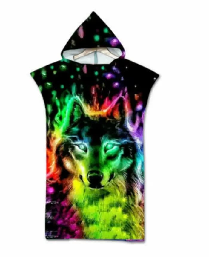 Loup grande serviette de plage