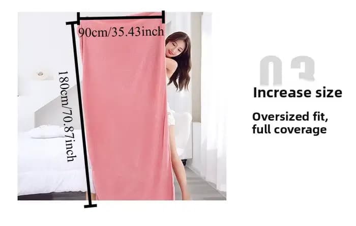 Serviette de bain en polaire corail 90x180