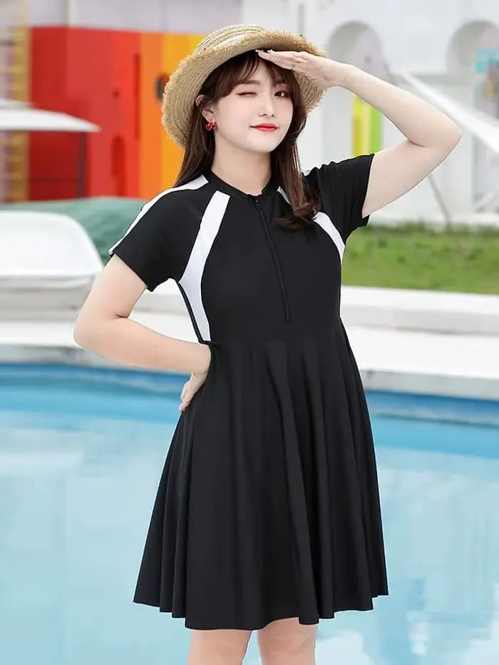 Maillot de bain une pièce pour femme 2026, coupe ample, couleur unie, dentelle, effet amincissant et cache-ventre, pour sources chaudes