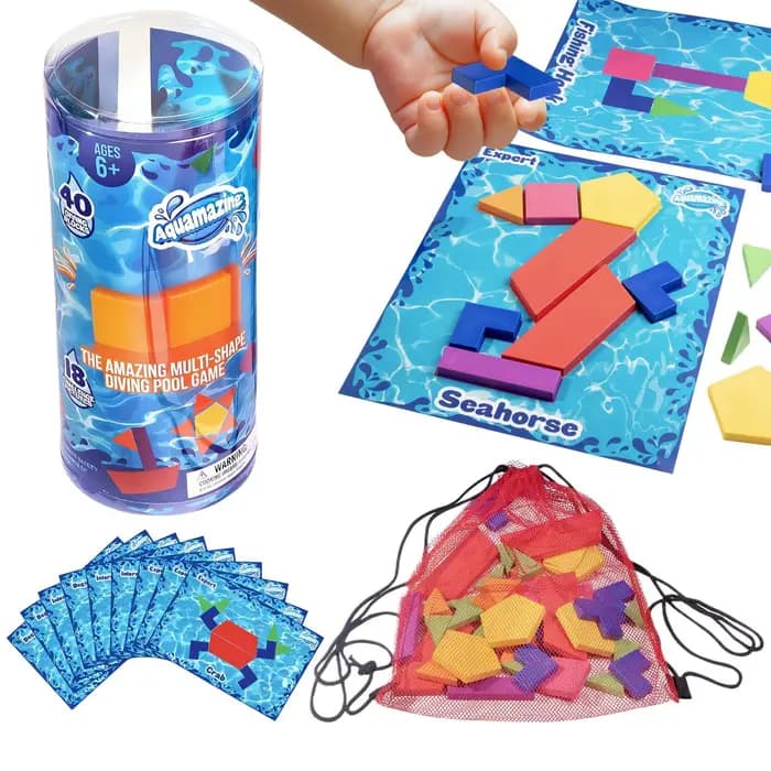Jeu de Pêche aux Trésors Sous-Marins pour Enfants - Jouets de Piscine et d'Étanche pour la Recherche de Gemmes - Jeux de Natation Amusants - Accessoires de Plongée pour Enfants