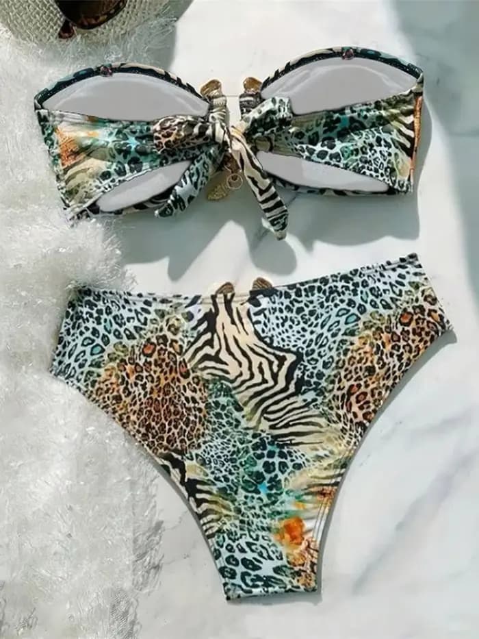 Maillot de bain sexy imprimé léopard