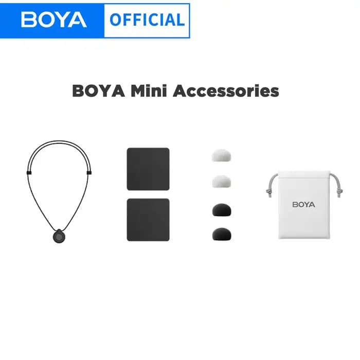 BOYA MINI-Sac d'accessoires, aspiration magnétique, lanière, housse en éponge, arc, accessoires de microphone, etc.