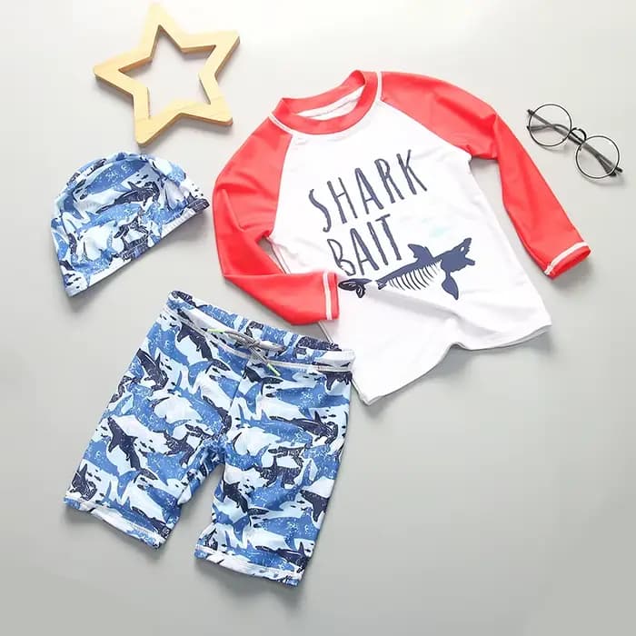 Maillot de bain à manches longues pour enfants, protection UV, bébé garçon, vêtements de piscine, plage, 2020