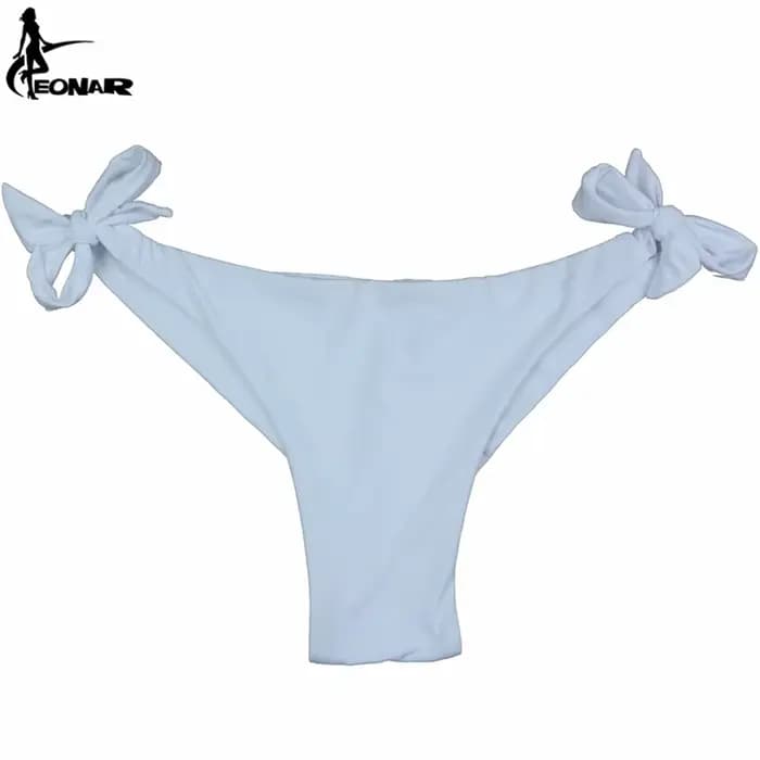EONAR-Maillot de bain string brésilien pour femme, bas de bikini effronté, liens latéraux réglables, bas de coupe classique, maillot de bain
