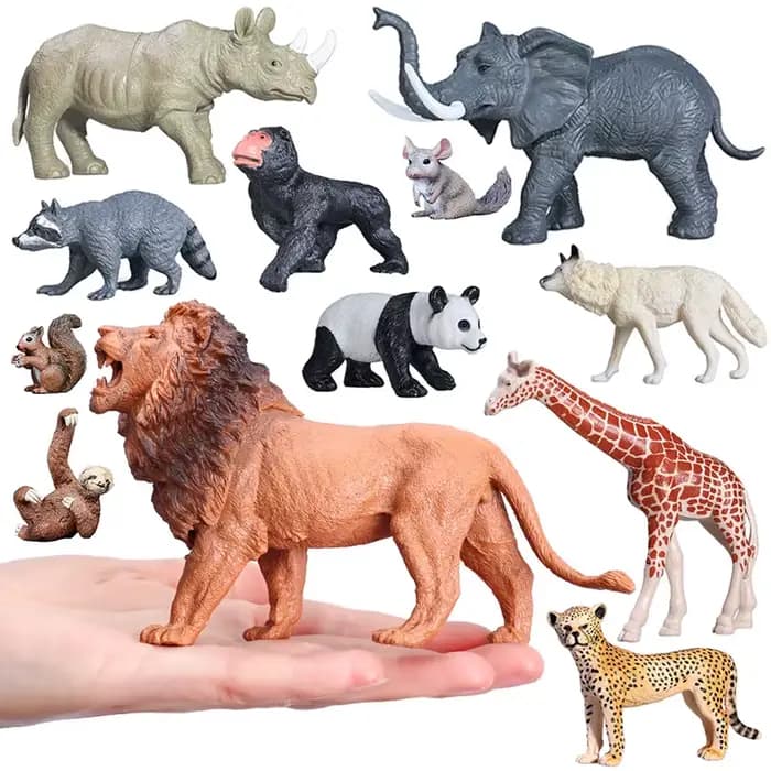 Nouveau Animal sauvage Zoo tigre kangourou éléphant serpent ours cerf Koala écureuil modèle Figurine Collecta jouet figurines cadeau pour les enfants