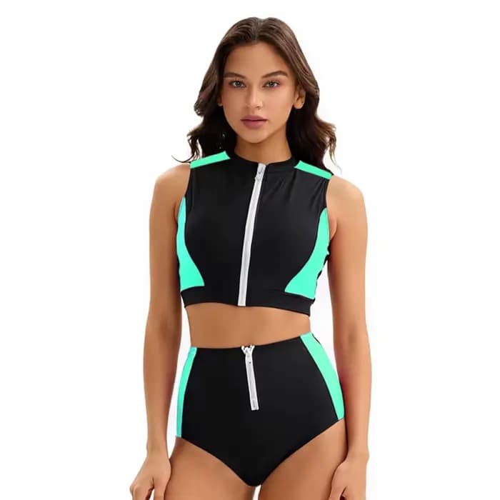 Maillot de bain de sport taille haute pour femmes