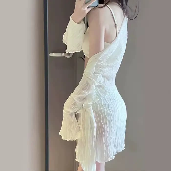 2025 nouveau ensemble de Bikini minceur conservateur ventre couvrant vêtements pour femmes 4 pièces