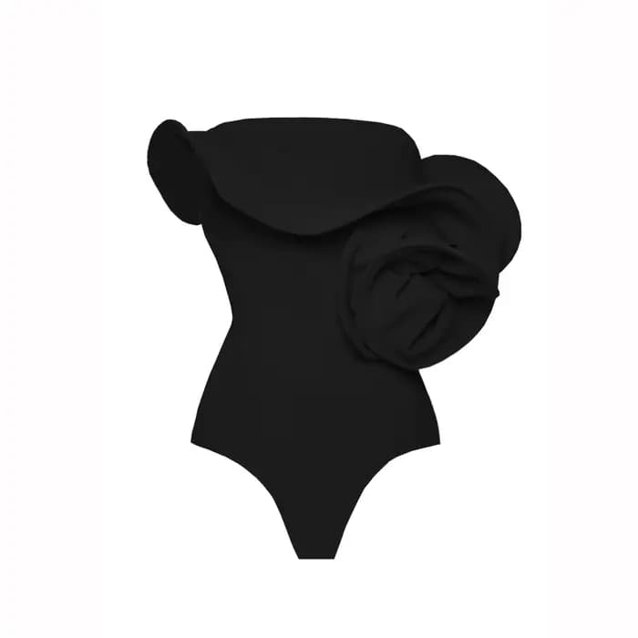 Fleur rouge une pièce maillot de bain femmes maillots