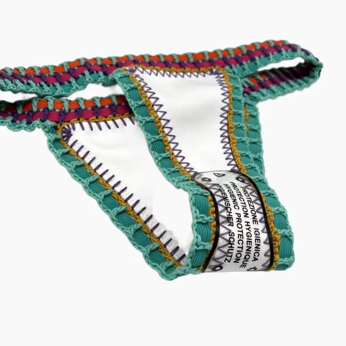 Maillot de bain blanc sexy en crochet pour femmes