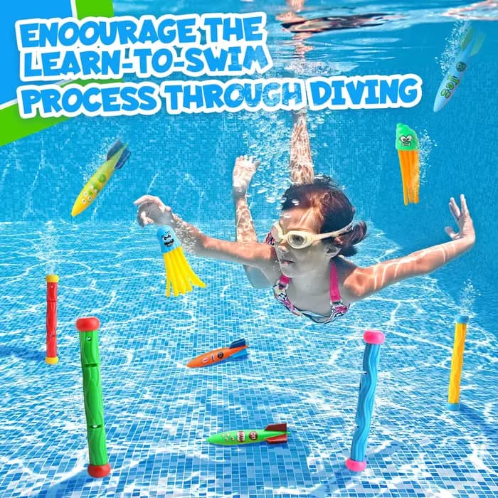 Jouets de piscine de plongée pour enfants, jeux de piscine amusants d'été, jouets coulants d'eau, fermeture respiratoire, entraînement, lancer d'eau, jouet sous-marin