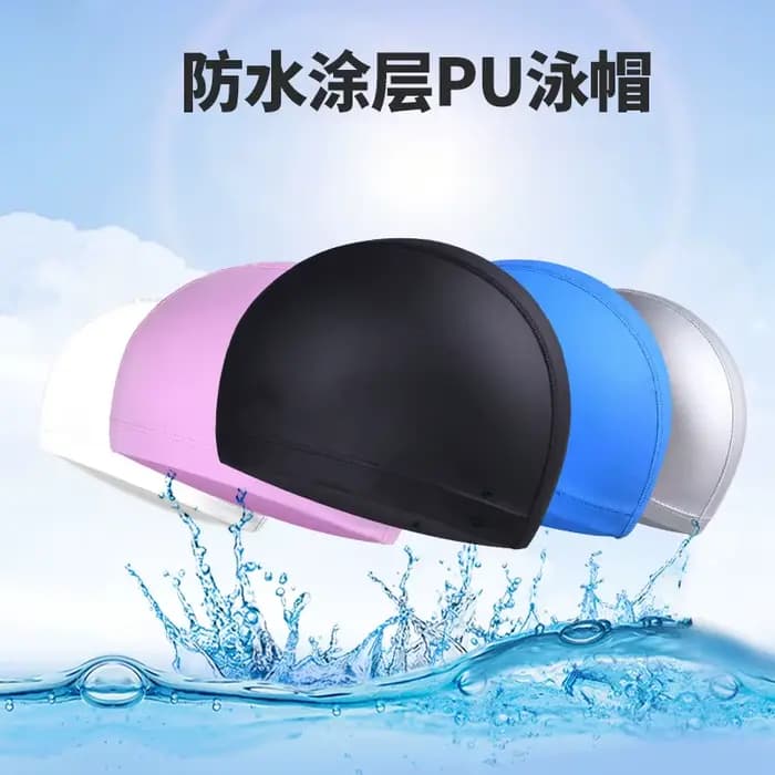 Bonnets de natation pour adultes, en tissu Pu, pour hommes et femmes, bonnets de piscine imperméables, bonnets de natation pour sports aquatiques