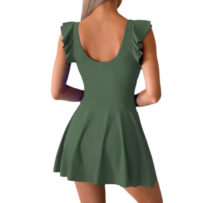 Nouveau 2025 maillot de bain une pièce femmes printemps chaud Sport jupe Style conservateur grande taille maillots de bain intégration continue