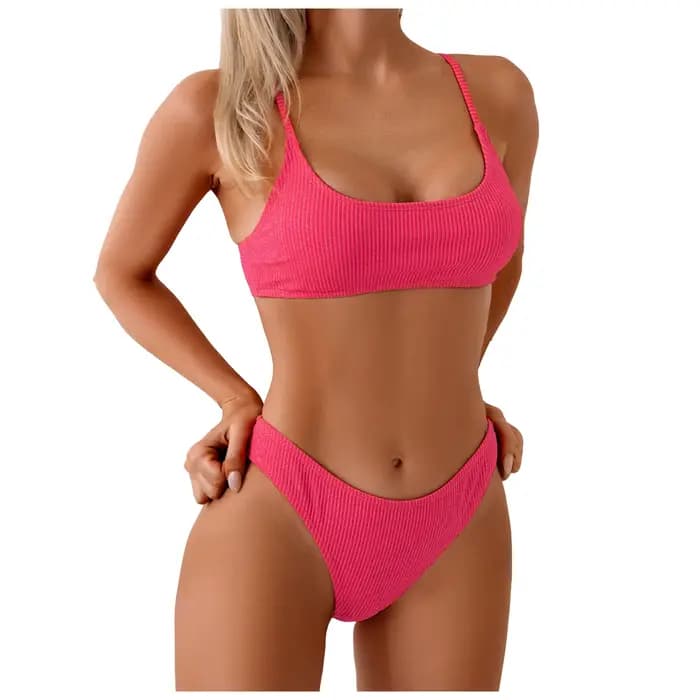 Ensembles de bikinis côtelés pour femmes 2026 Maillots de bain féminins Maillot de bain séparé Vêtements de plage d'été Maillot de bain deux pièces Biquinis brésiliens