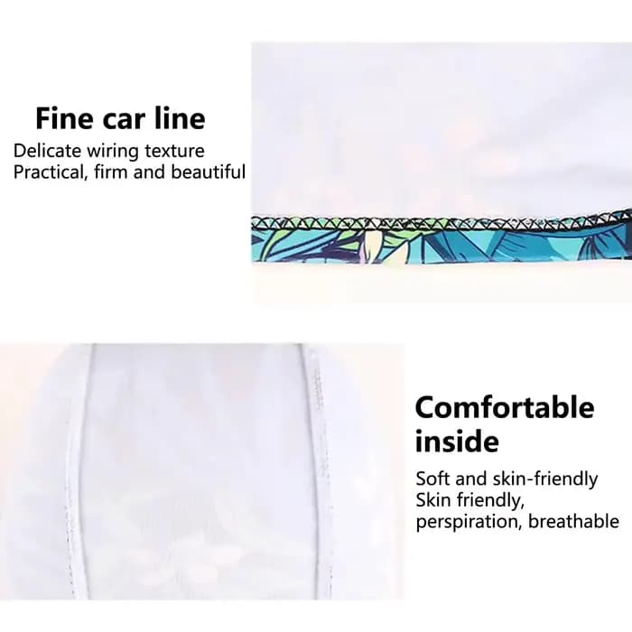 DIZETION Bonnet de bain avec protection auditive et motif antidérapant imprimé feuilles pour adultes pour la piscine
