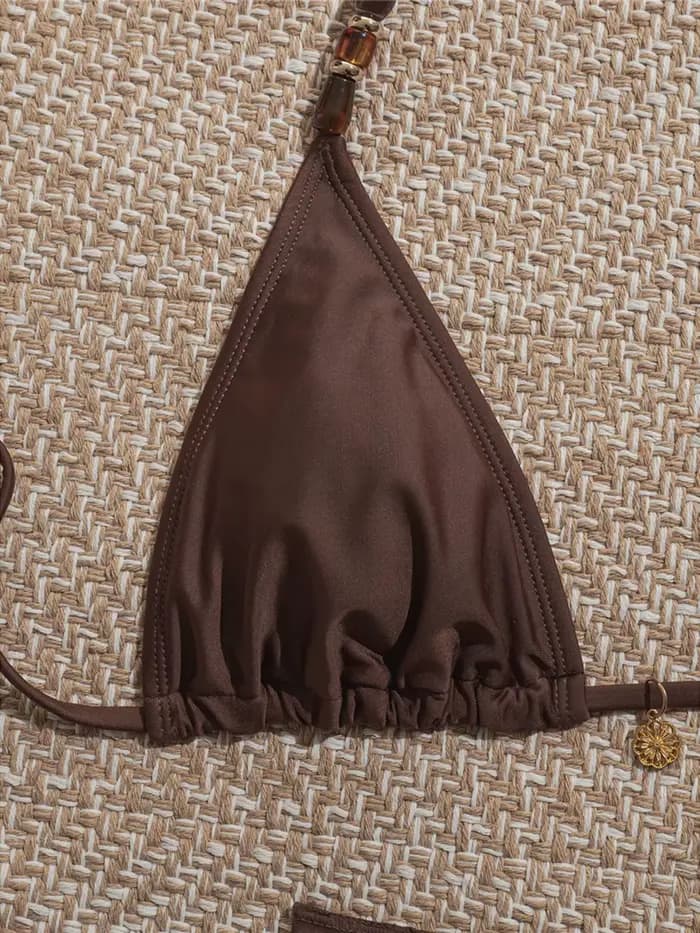 Ensemble de bikini trois pièces pour femme