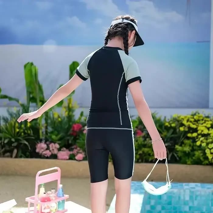 Maillot de bain professionnel pour femmes, manches courtes, séchage rapide, costume deux pièces pour enfants plus âgés, compétition professionnelle, nouvelle collection 2024
