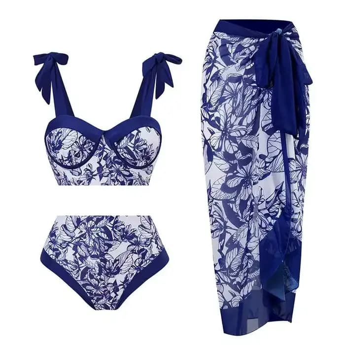 Maillot de bain brésilien avec jupe pour femme