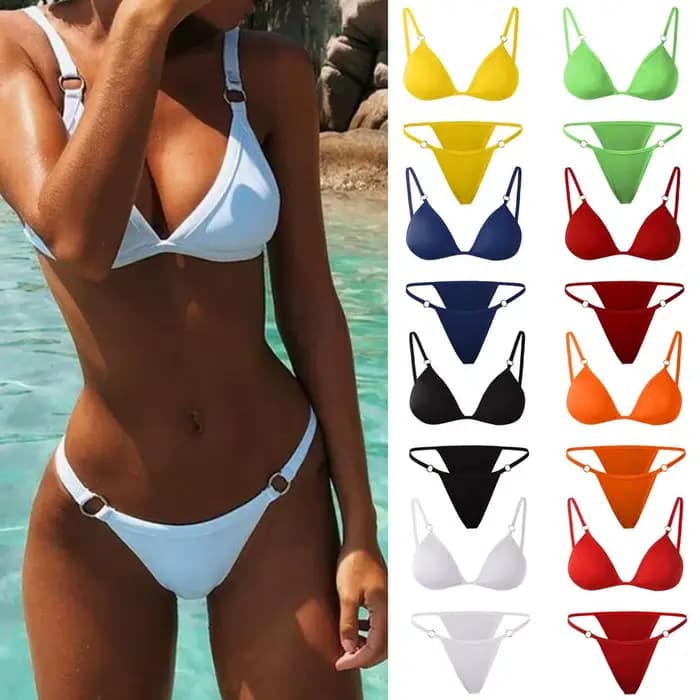 Maillot de bain deux pièces fendu