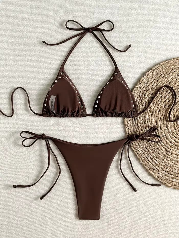 Ensemble bikini sexy à rivets 2026 pour femme