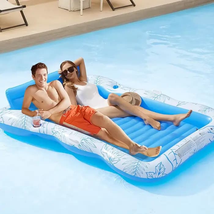 Chaise longue gonflable de piscine de bronzage
