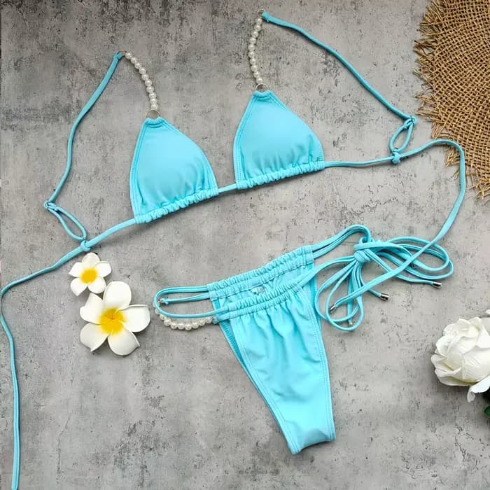 Maillot de bain Sexy col en V Bikini licou maillots