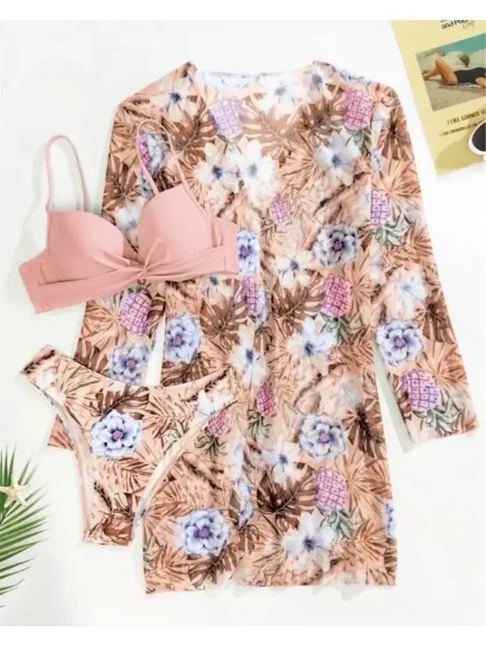 Cache maillot trois pièces pour femmes