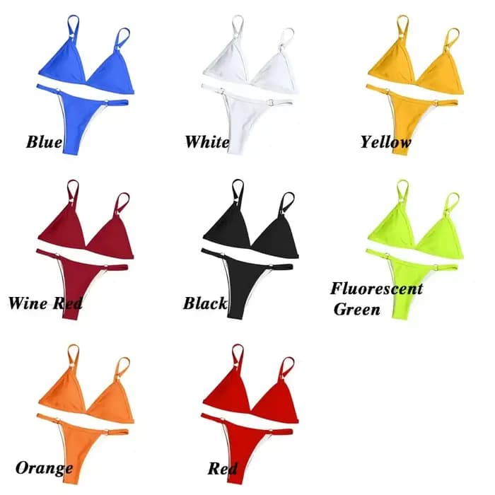 Maillot de bain deux pièces fendu